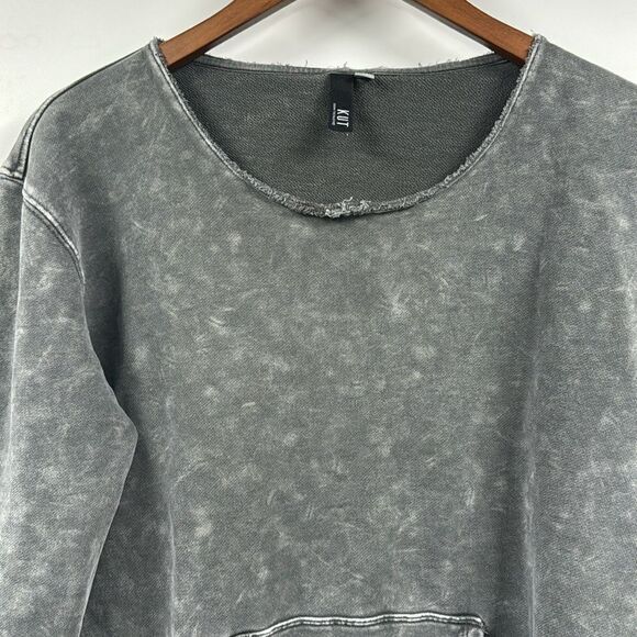 Kut From the Kloth Acid Washed Distressed Sweatshirt XS - Picture 2 of 6